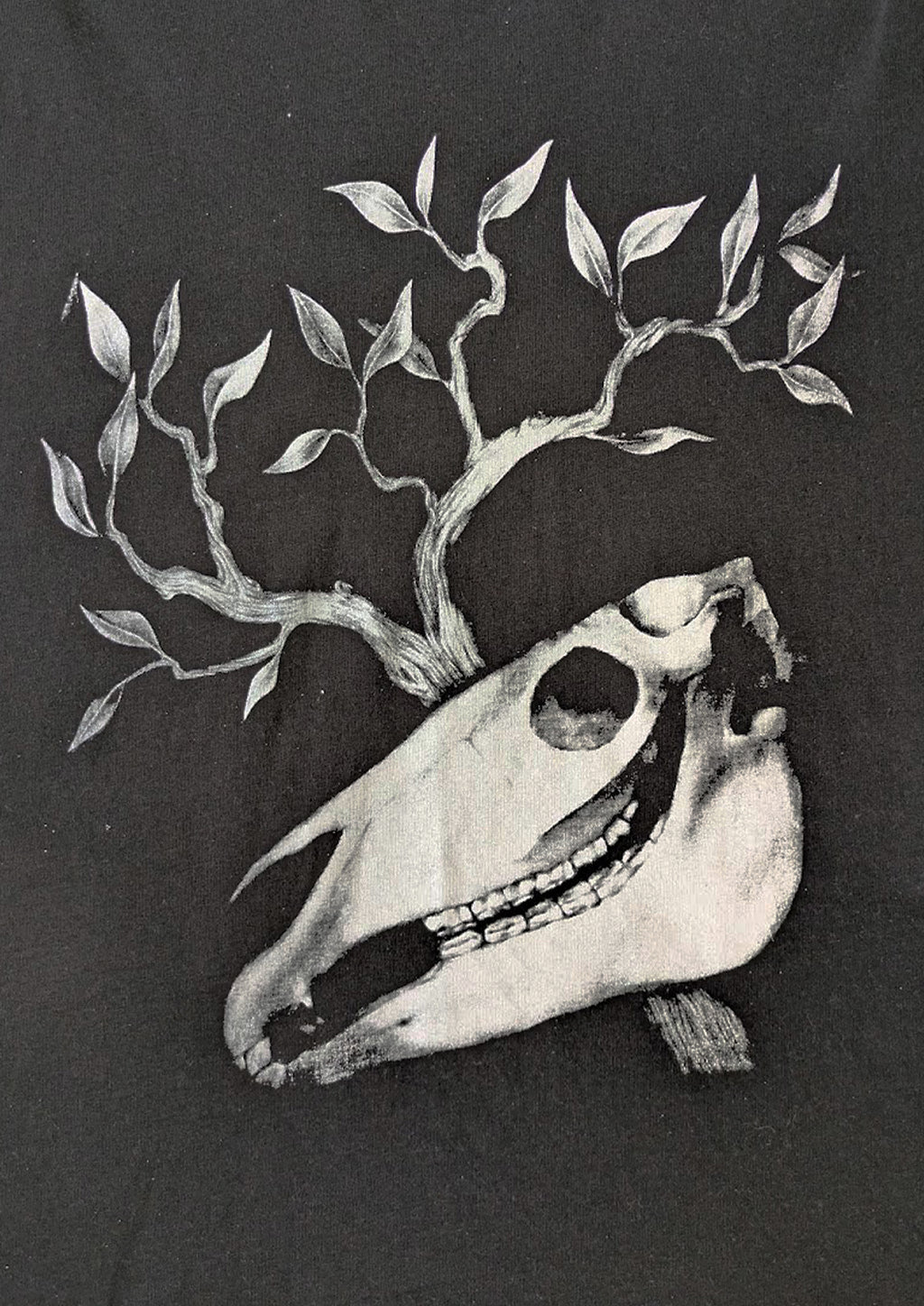 Horse Skull T-Shirt Black size L - B grade