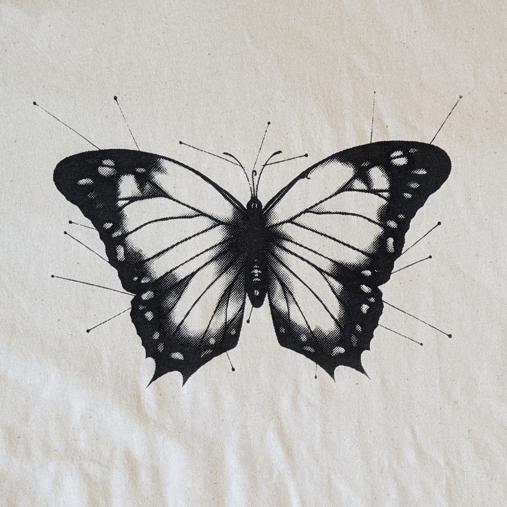 Old Style Pinned Butterfly Neutral T-Shirt Size S