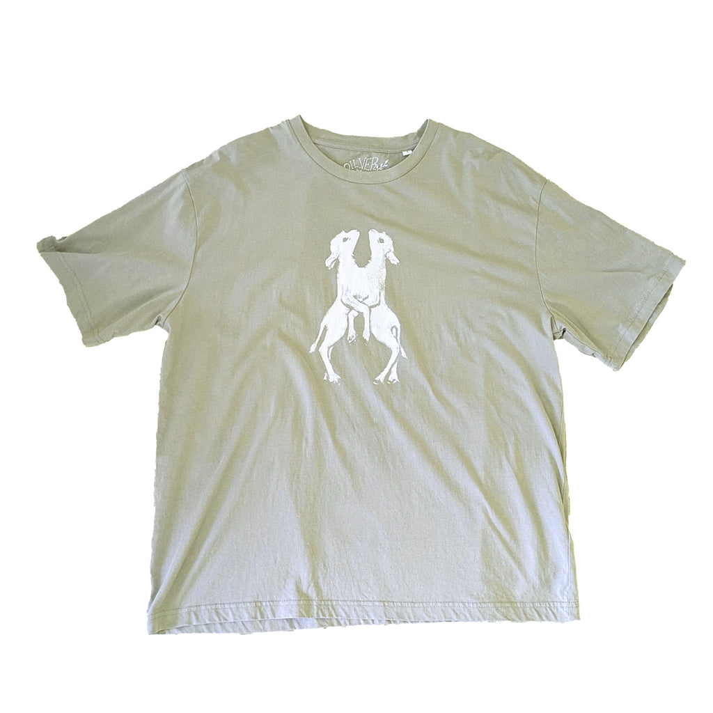 Old Style Twins Stone Grey T-Shirt Size L